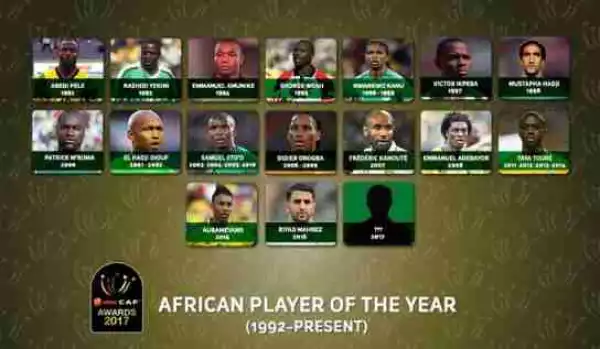 Winners Of African Player Of The Year Award From 1992 - Present (Photos)